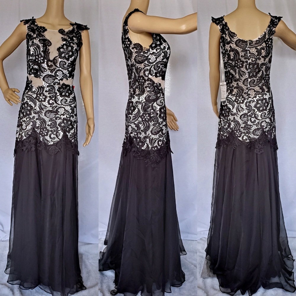 🔥Black embroidery evening gown